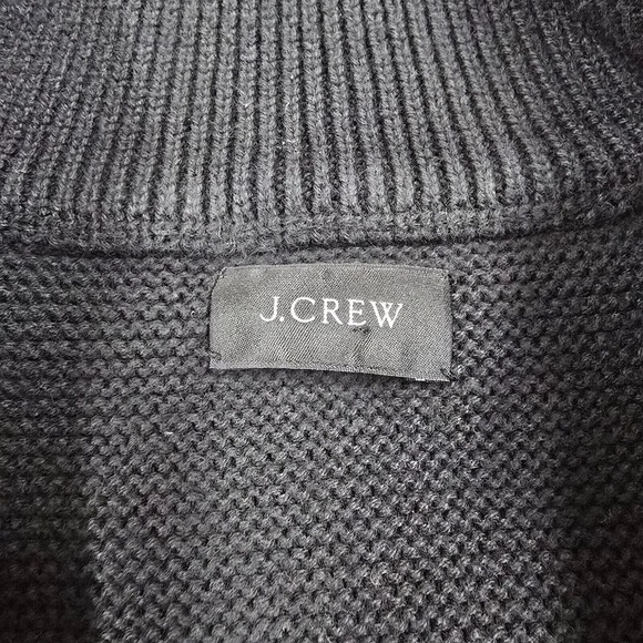 J Crew Sweater Mens‎ Medium Blue Thermal Knit Long Sleeve 1/4 Snap Cotton READ - Picture 5 of 13